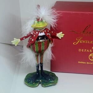 Dept 56 Krinkles Patience Brewster Santa Frog Jeweled NEW IN BOX Christmas Gift